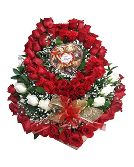 flores con chocolates